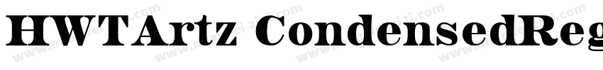 HWTArtz CondensedRegular字体转换